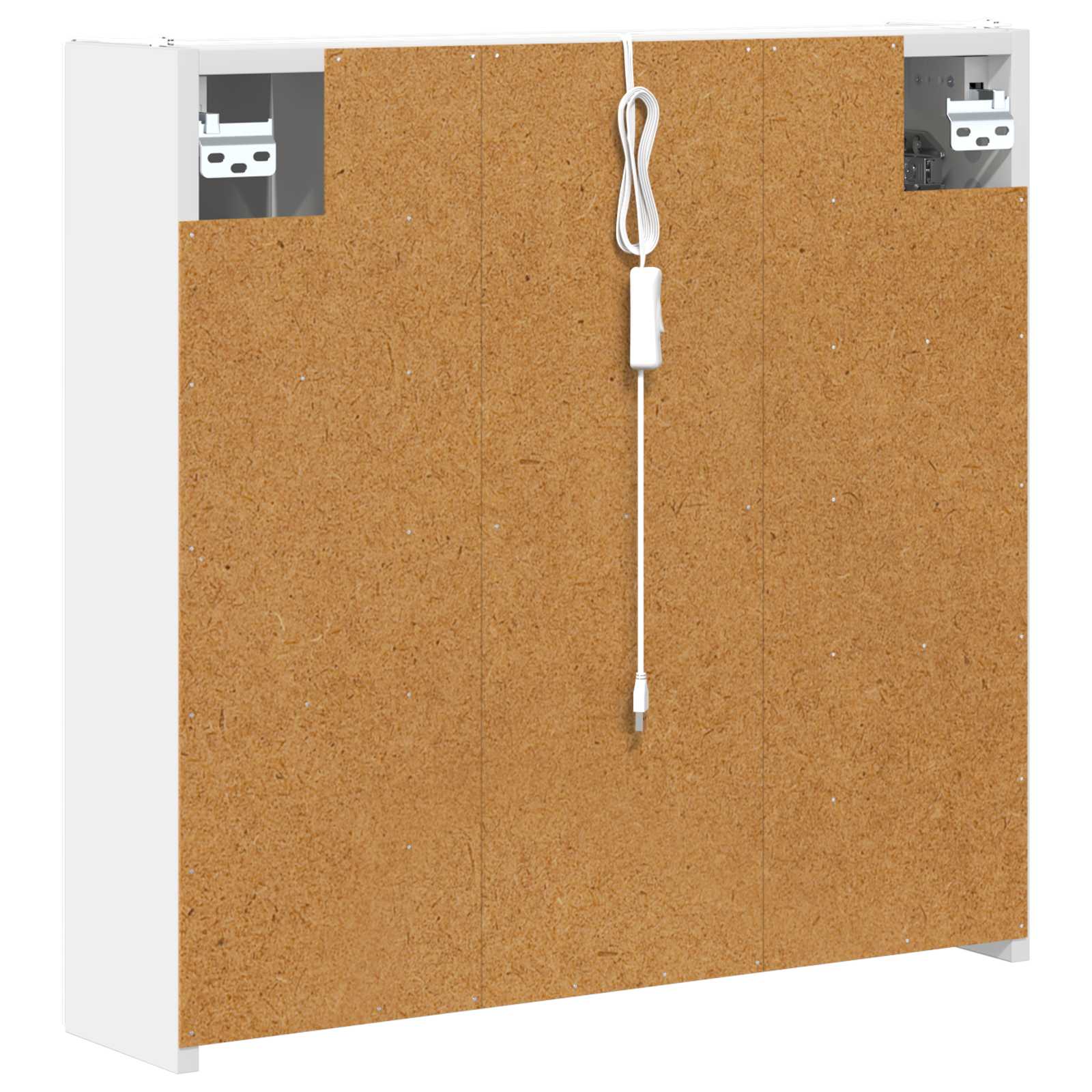 vidaXL Szafka z lustrem do łazienki Biały 63,5 x 15,5 x 60,5 cm