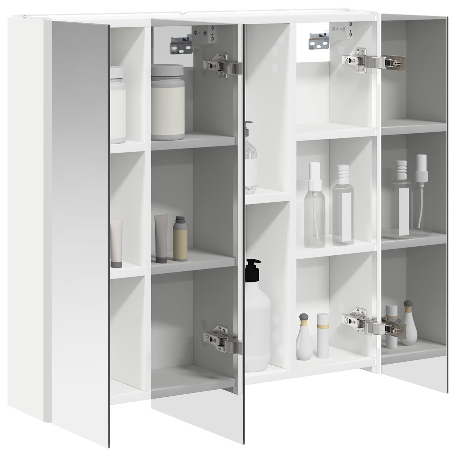 vidaXL Szafka z lustrem do łazienki Biały 63,5 x 15,5 x 60,5 cm