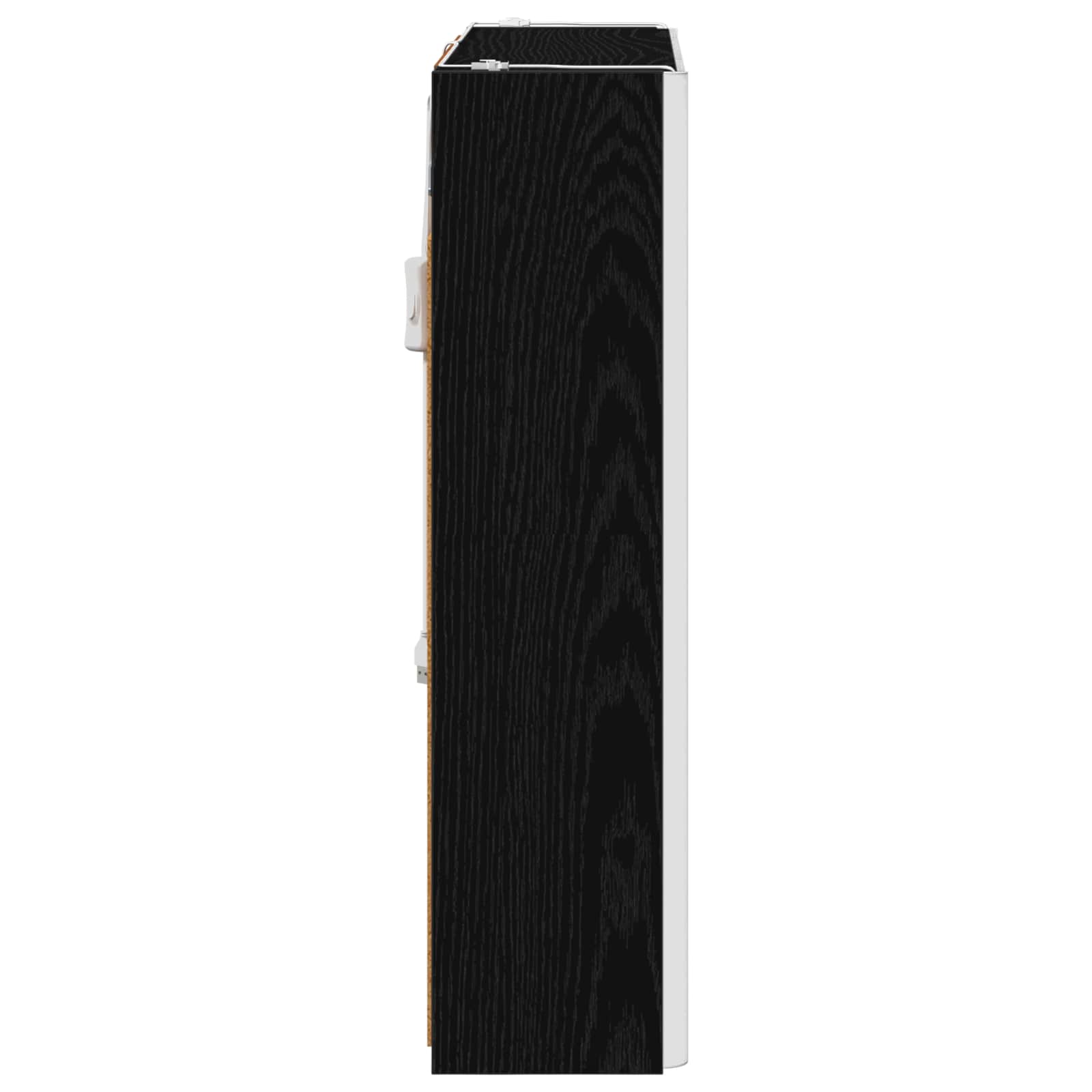 vidaXL Szafka z lustrem do łazienki Czarny Dąb 63,5 x 15,5 x 60,5 cm