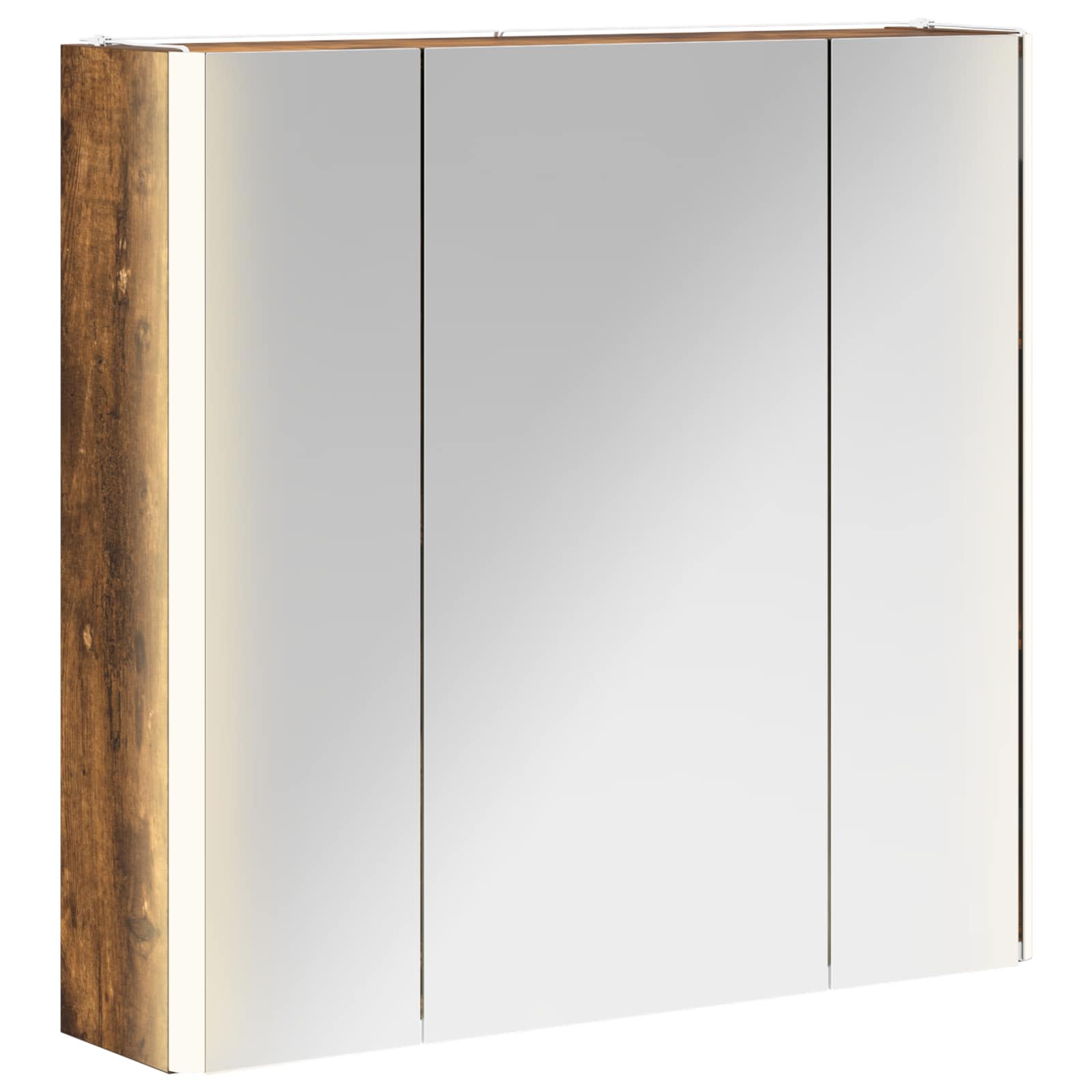 vidaXL Szafka z lustrem do łazienki Dąb wędzony 63,5 x 15,5 x 60,5 cm