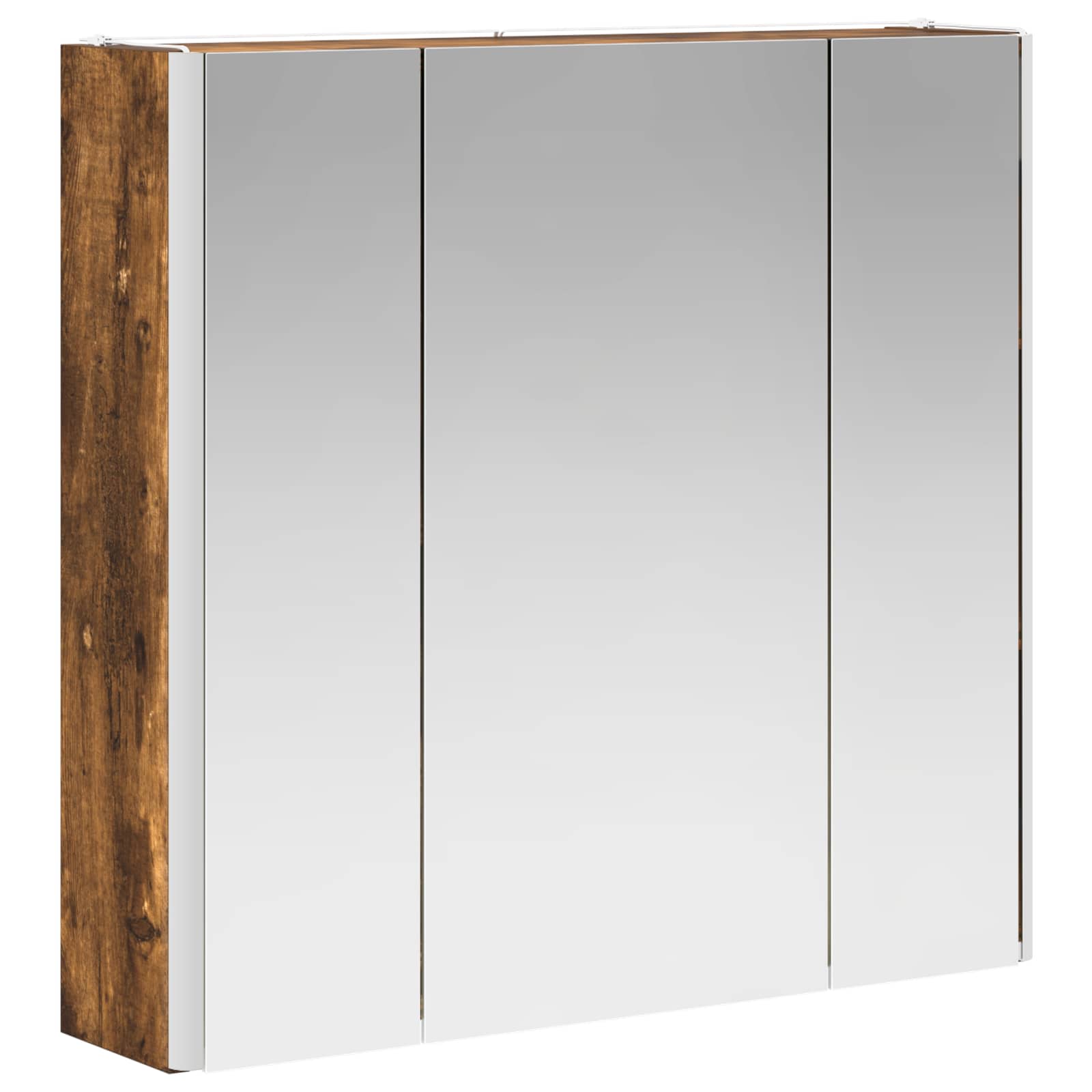 vidaXL Szafka z lustrem do łazienki Dąb wędzony 63,5 x 15,5 x 60,5 cm
