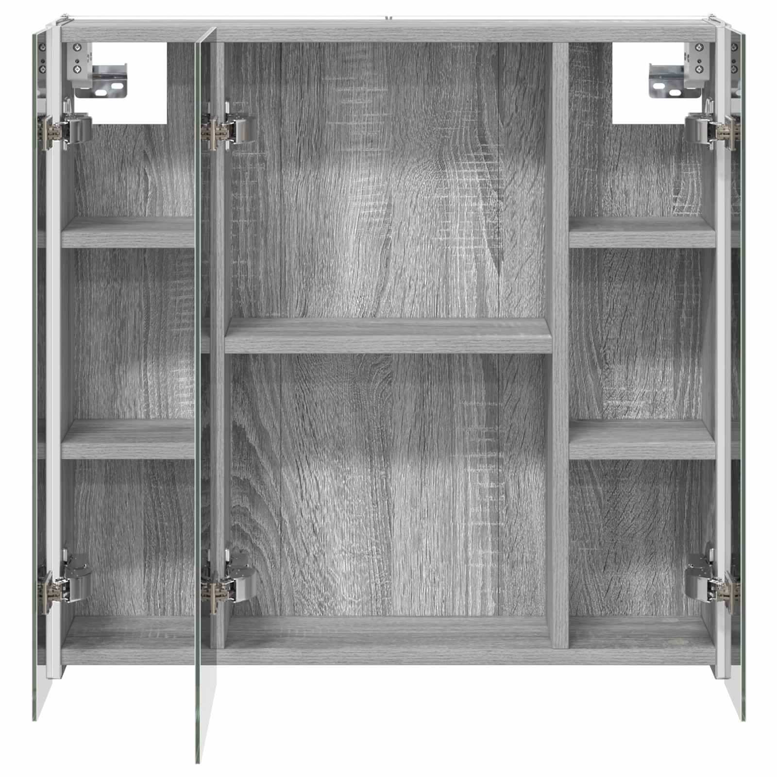 vidaXL Szafka z lustrem do łazienki Szary Sonoma 63,5 x 15,5 x 60,5 cm