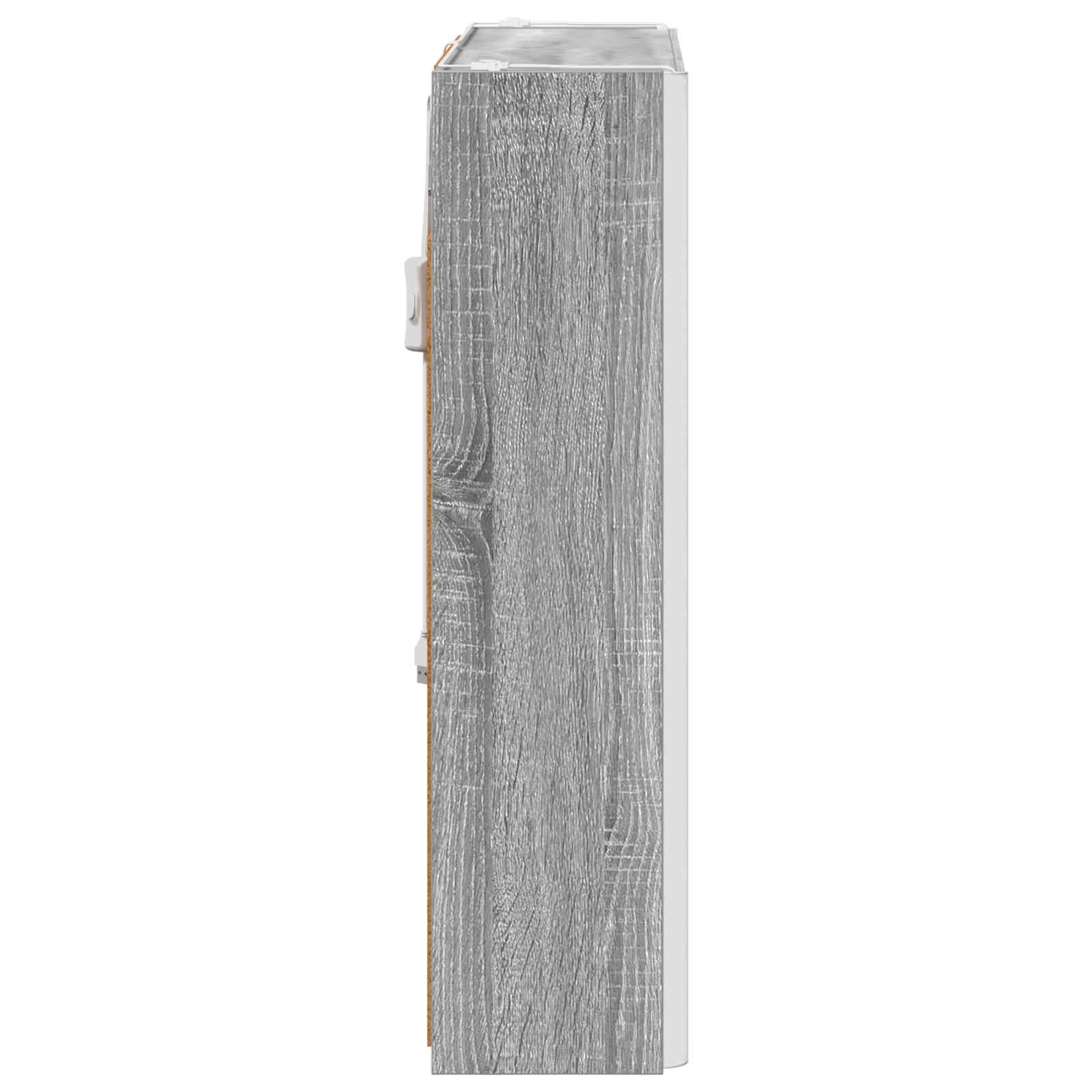 vidaXL Szafka z lustrem do łazienki Szary Sonoma 63,5 x 15,5 x 60,5 cm
