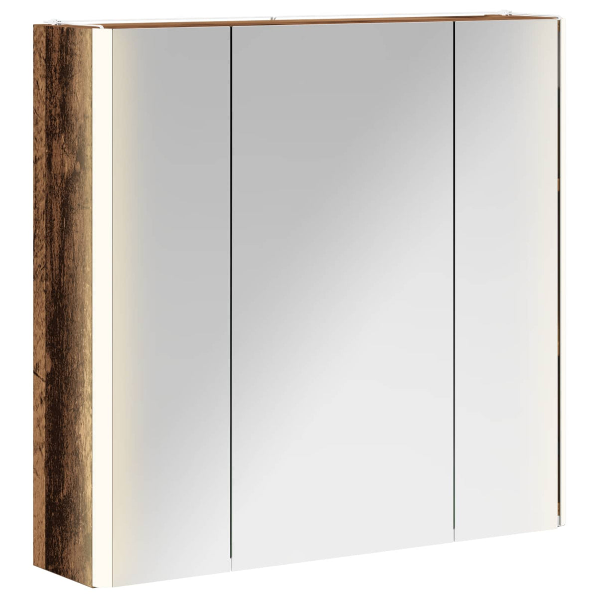 vidaXL Szafka z lustrem do łazienki Stare drewno 63,5 x 15,5 x 60,5 cm