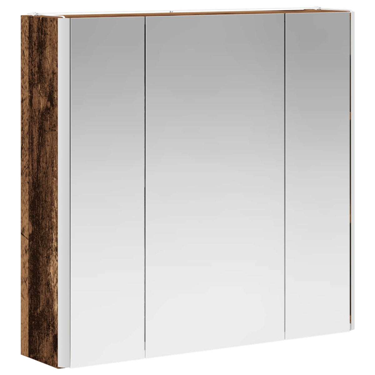 vidaXL Szafka z lustrem do łazienki Stare drewno 63,5 x 15,5 x 60,5 cm