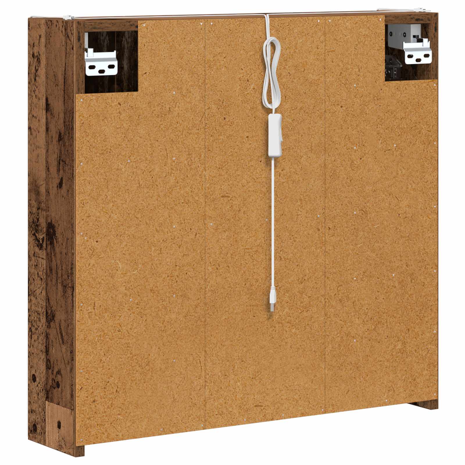 vidaXL Szafka z lustrem do łazienki Stare drewno 63,5 x 15,5 x 60,5 cm