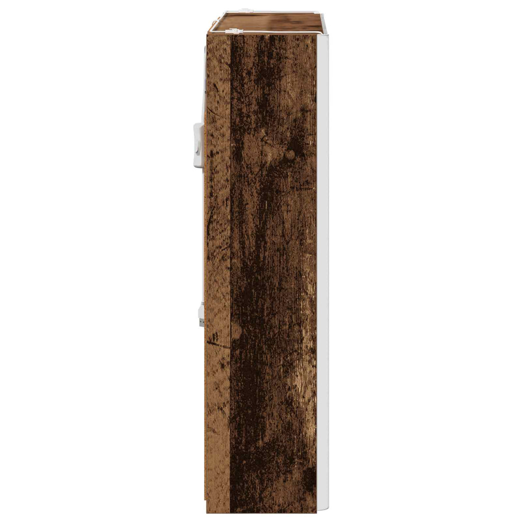 vidaXL Szafka z lustrem do łazienki Stare drewno 63,5 x 15,5 x 60,5 cm