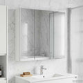 vidaXL Szafka z lustrem do łazienki z półką Biały 73.5 x 15.5 x 70 cm