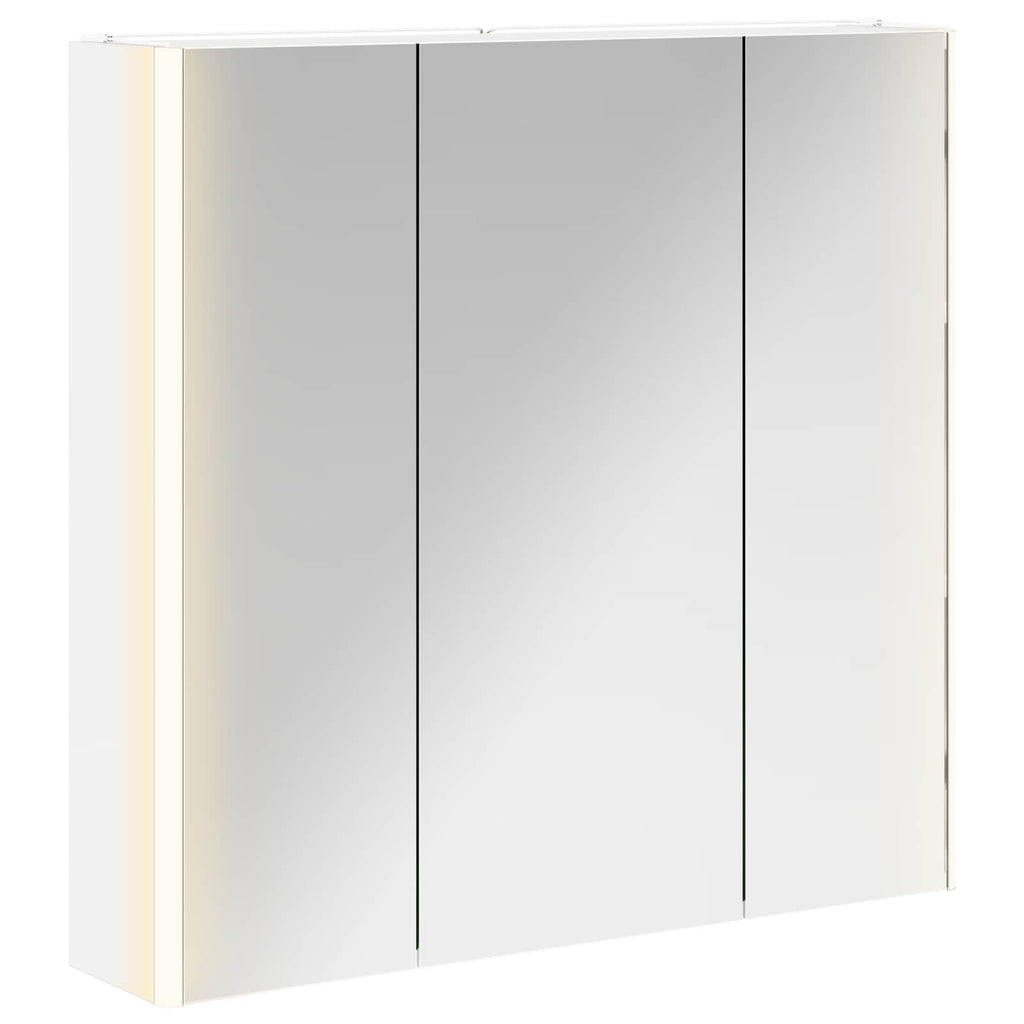vidaXL Szafka z lustrem do łazienki z półką Biały 73.5 x 15.5 x 70 cm
