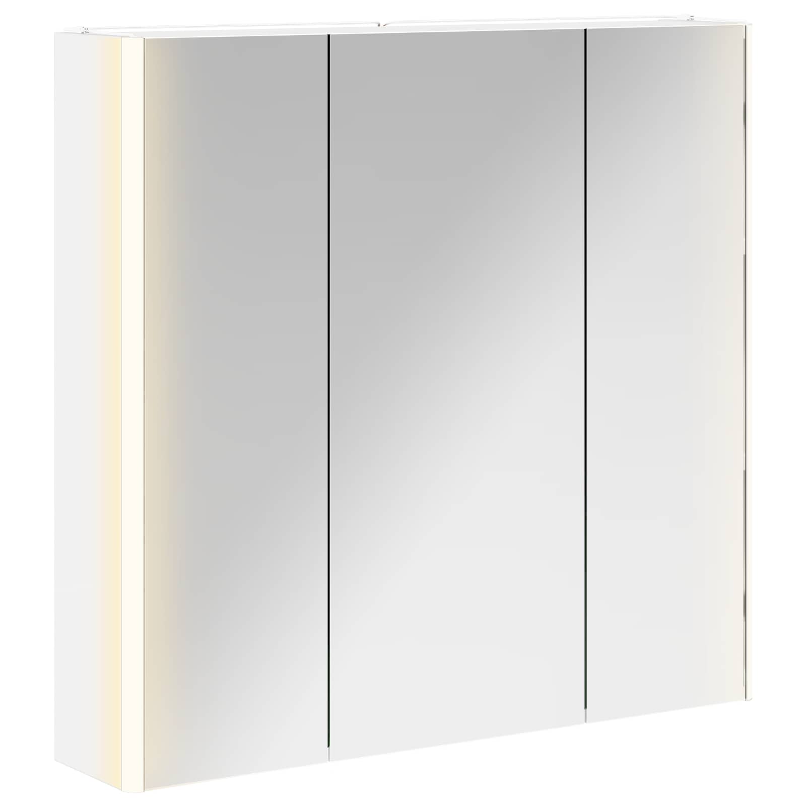 vidaXL Szafka z lustrem do łazienki z półką Biały 73.5 x 15.5 x 70 cm