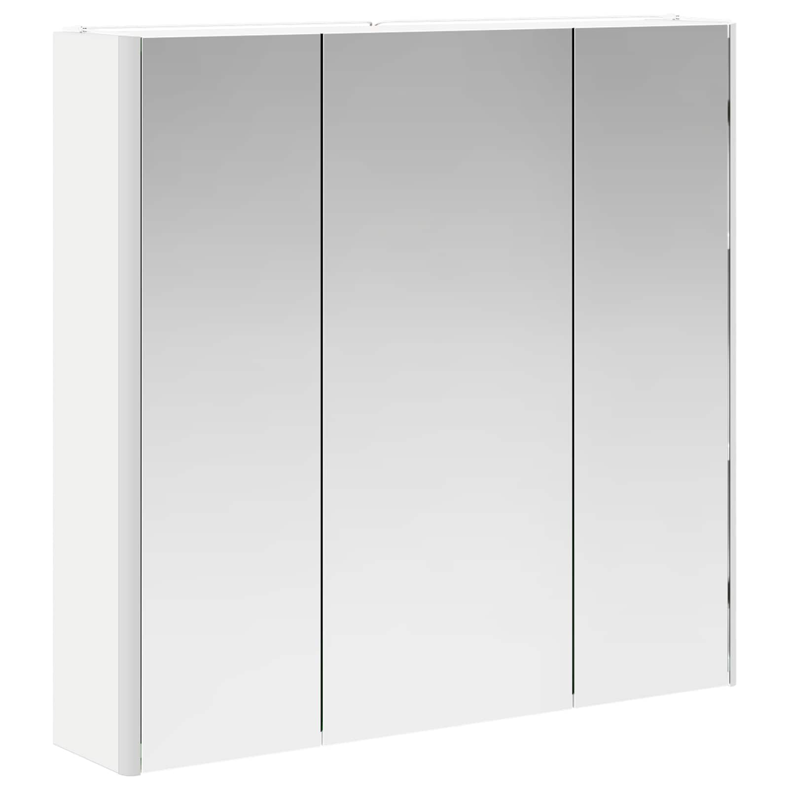 vidaXL Szafka z lustrem do łazienki z półką Biały 73.5 x 15.5 x 70 cm