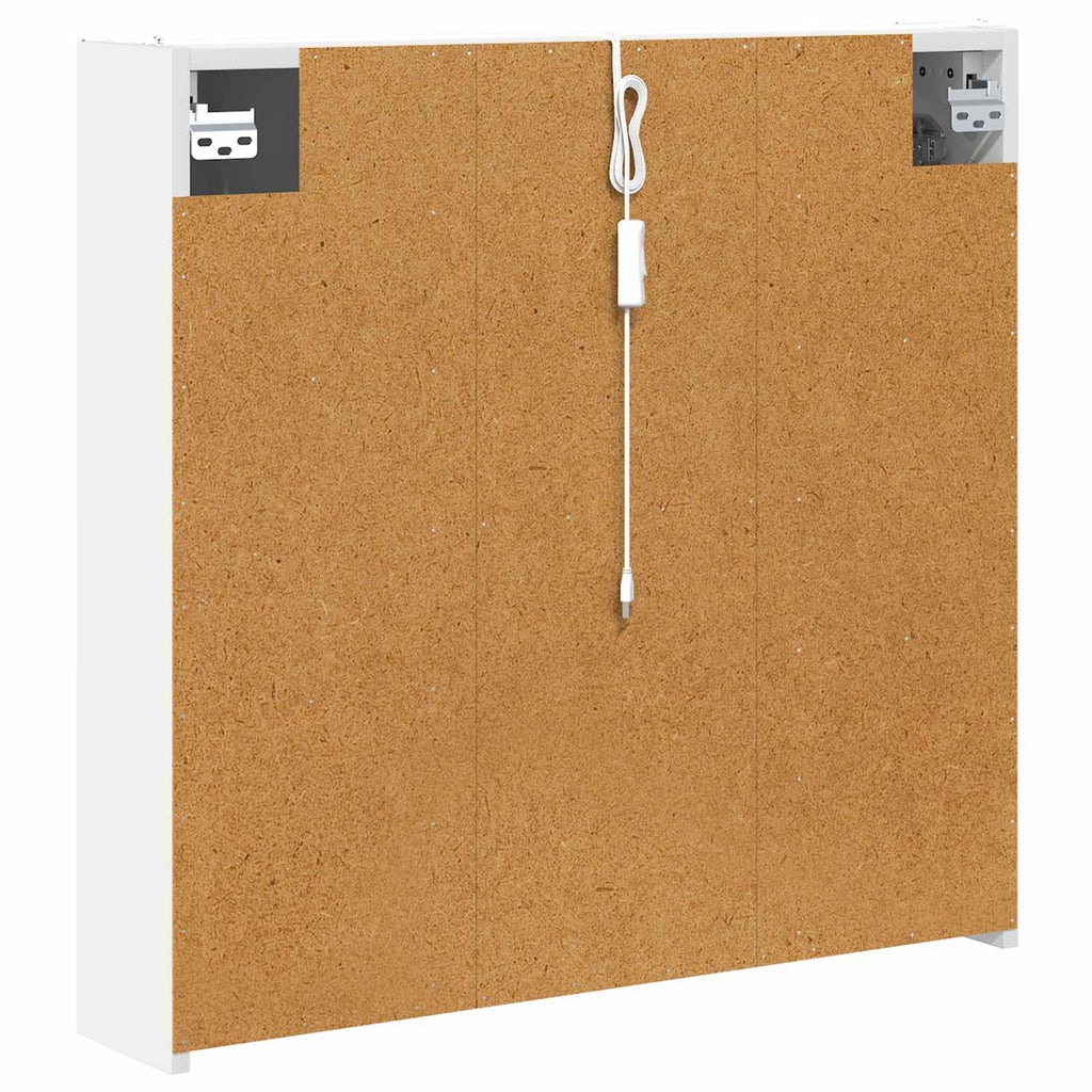 vidaXL Szafka z lustrem do łazienki z półką Biały 73.5 x 15.5 x 70 cm