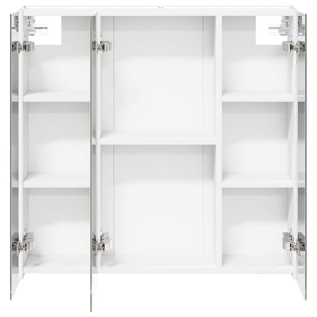 vidaXL Szafka z lustrem do łazienki z półką Biały 73.5 x 15.5 x 70 cm
