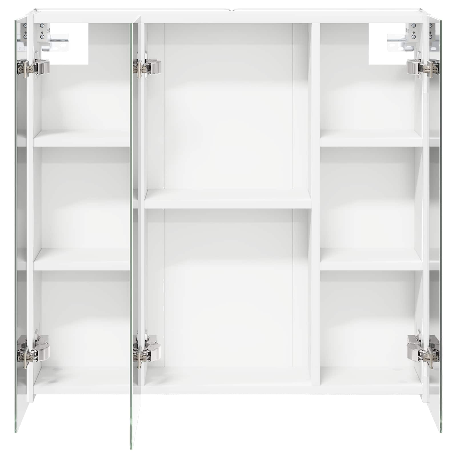 vidaXL Szafka z lustrem do łazienki z półką Biały 73.5 x 15.5 x 70 cm