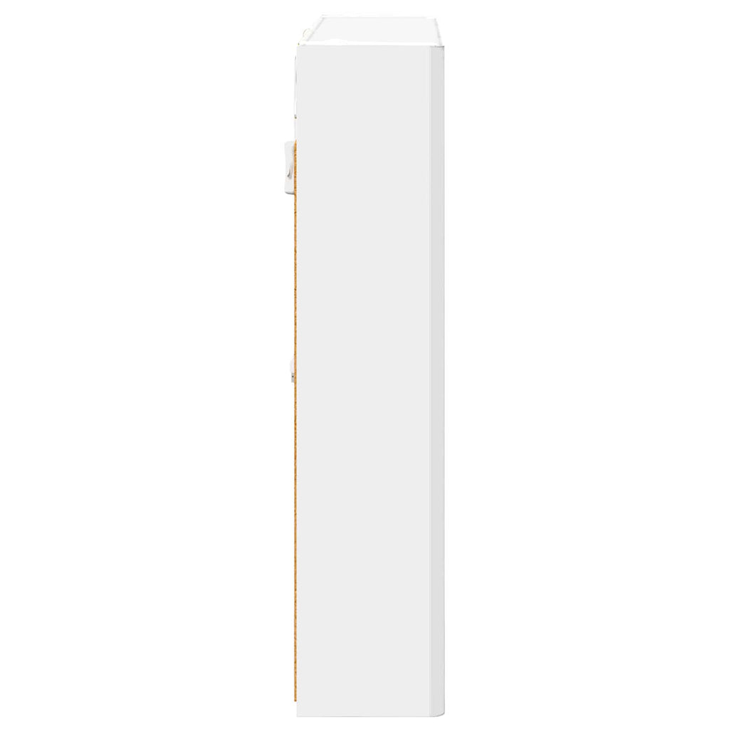 vidaXL Szafka z lustrem do łazienki z półką Biały 73.5 x 15.5 x 70 cm