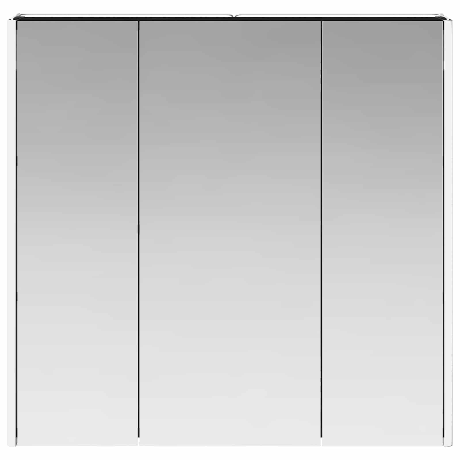 vidaXL Szafka z lustrem do łazienki Czarny Dąb 73.5 x 15.5 x 70 cm