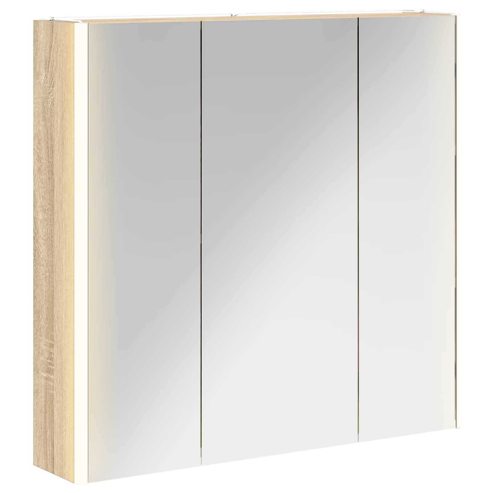 vidaXL Szafka z lustrem do łazienki Dąb Sonoma 73.5 x 15.5 x 70 cm