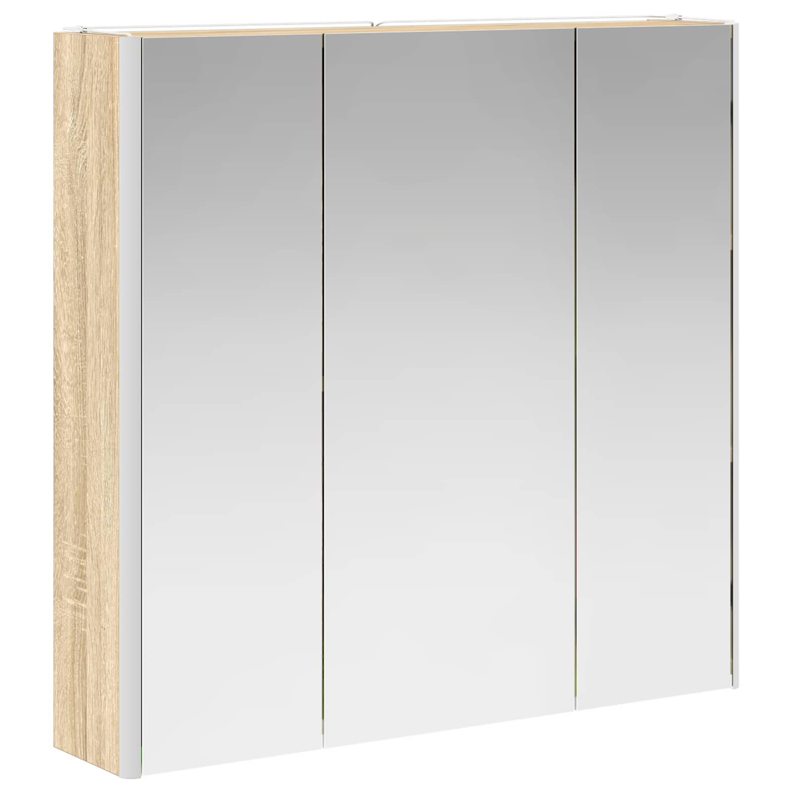 vidaXL Szafka z lustrem do łazienki Dąb Sonoma 73.5 x 15.5 x 70 cm