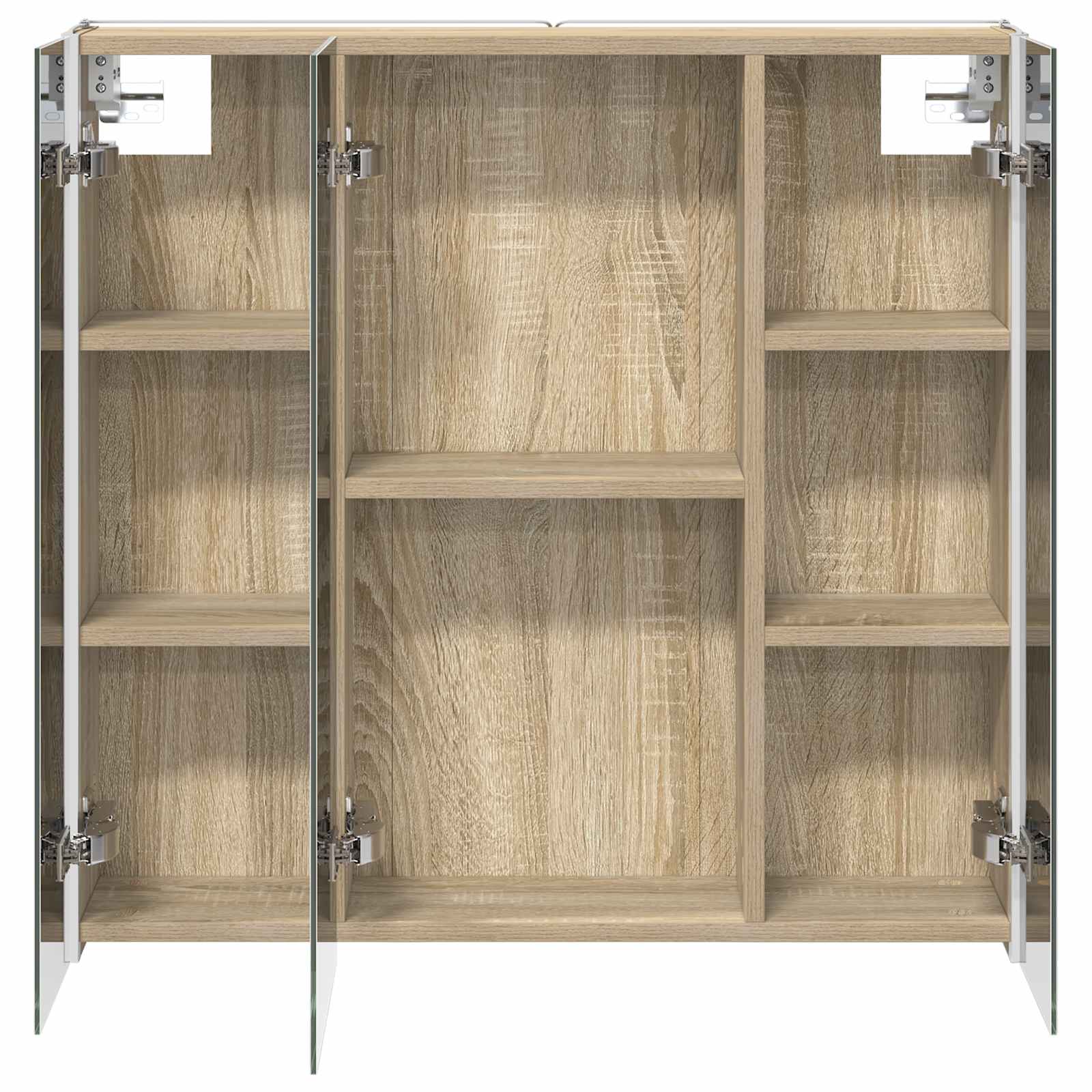 vidaXL Szafka z lustrem do łazienki Dąb Sonoma 73.5 x 15.5 x 70 cm
