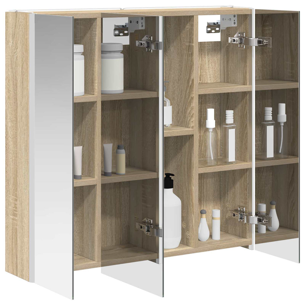 vidaXL Szafka z lustrem do łazienki Dąb Sonoma 73.5 x 15.5 x 70 cm