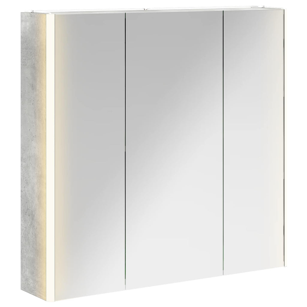 vidaXL Szafka z lustrem do łazienki Betonowy szary 73.5 x 15.5 x 70 cm