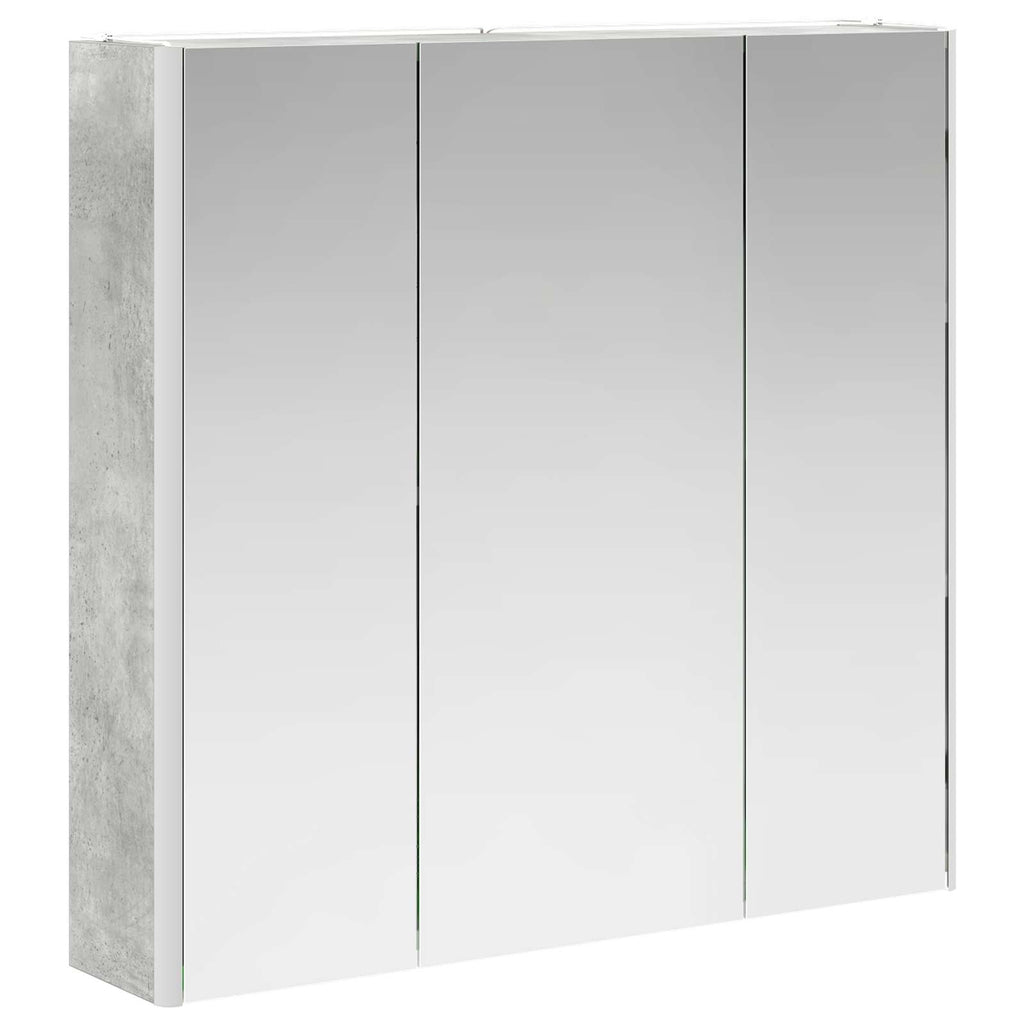 vidaXL Szafka z lustrem do łazienki Betonowy szary 73.5 x 15.5 x 70 cm