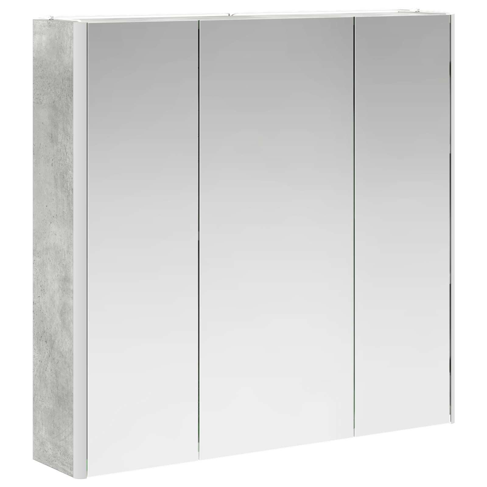 vidaXL Szafka z lustrem do łazienki Betonowy szary 73.5 x 15.5 x 70 cm