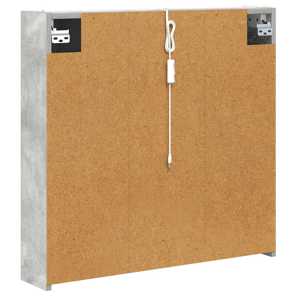 vidaXL Szafka z lustrem do łazienki Betonowy szary 73.5 x 15.5 x 70 cm