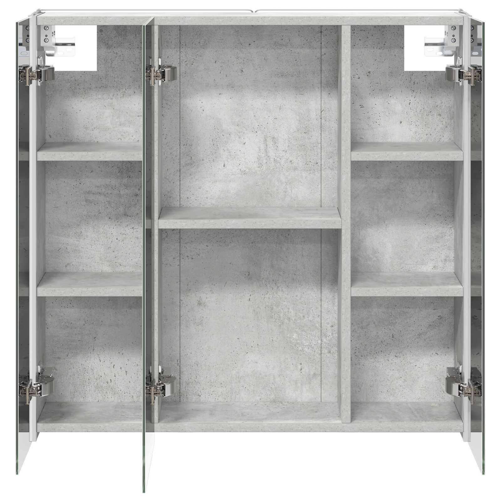 vidaXL Szafka z lustrem do łazienki Betonowy szary 73.5 x 15.5 x 70 cm