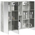 vidaXL Szafka z lustrem do łazienki Betonowy szary 73.5 x 15.5 x 70 cm
