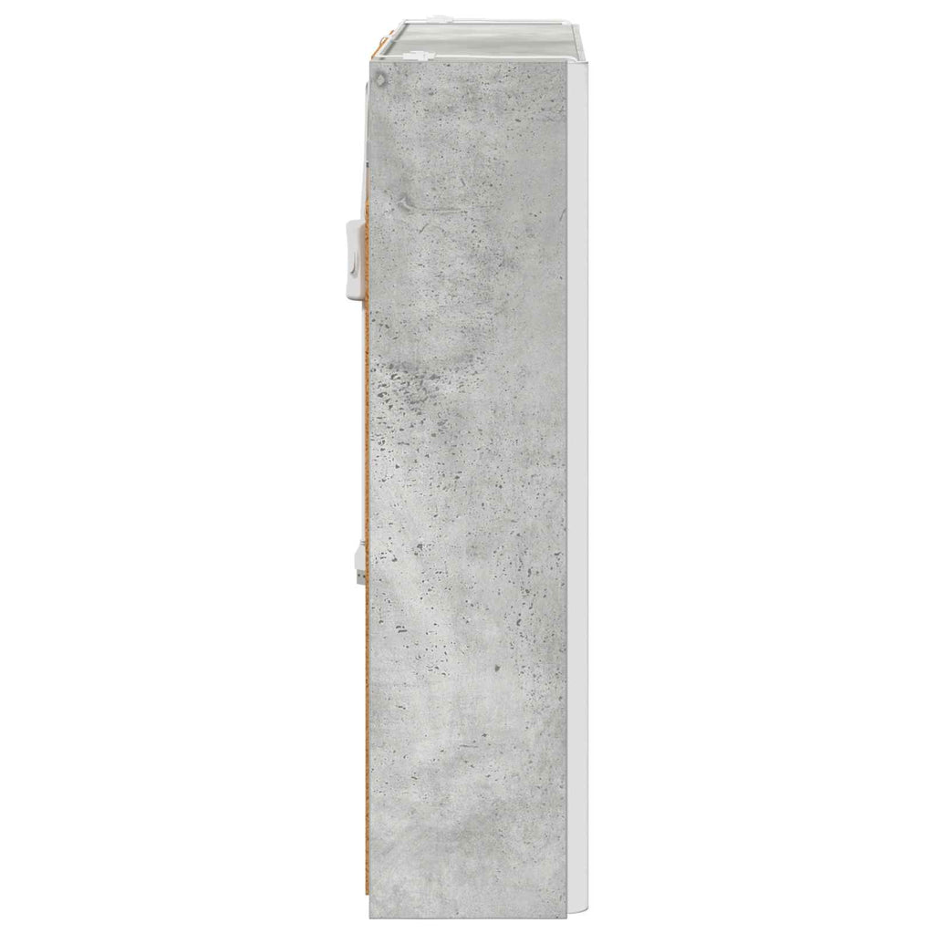 vidaXL Szafka z lustrem do łazienki Betonowy szary 73.5 x 15.5 x 70 cm