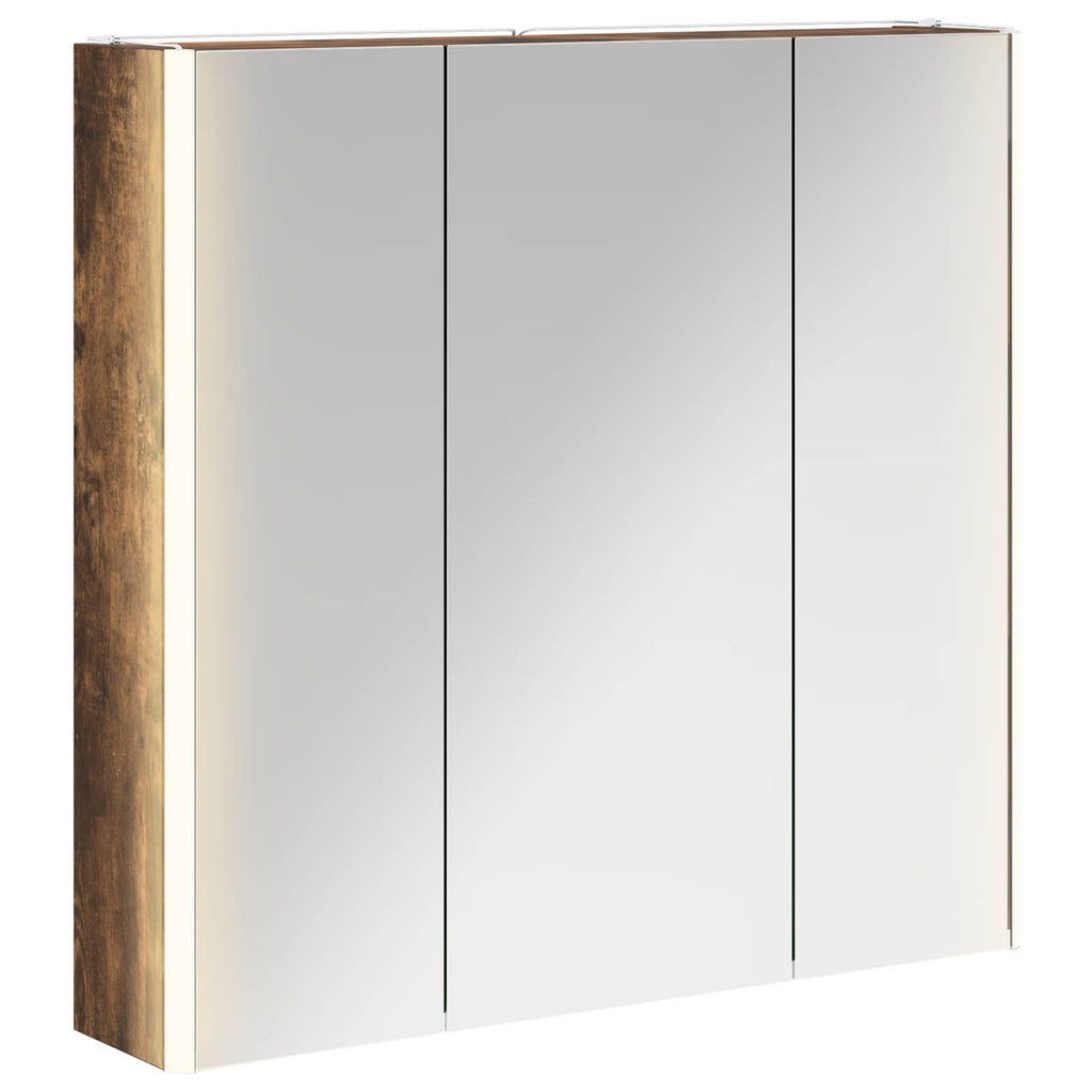 vidaXL Szafka z lustrem do łazienki Dąb wędzony 73.5 x 15.5 x 70 cm
