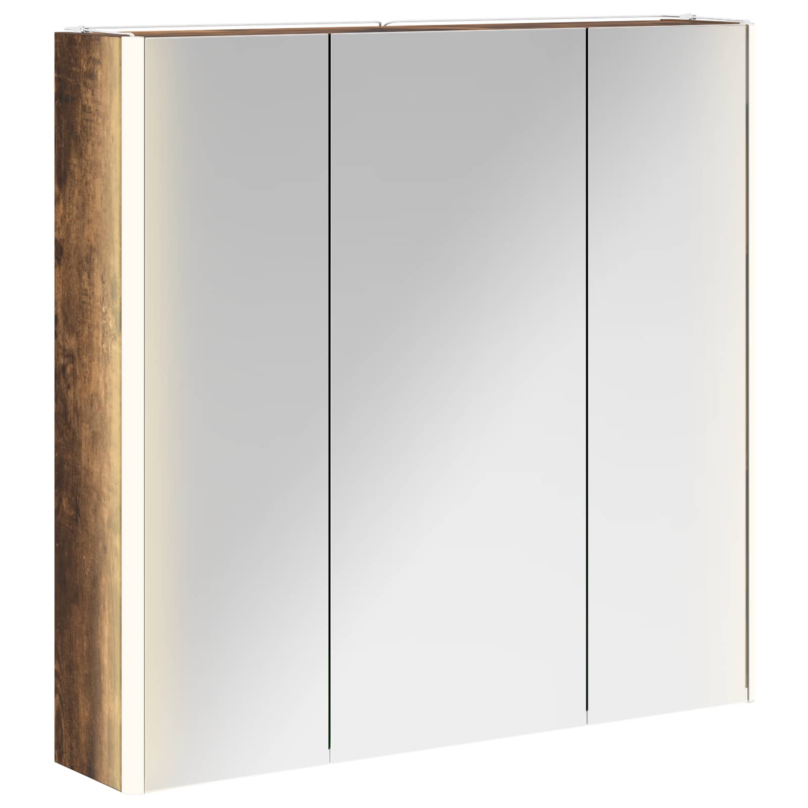 vidaXL Szafka z lustrem do łazienki Dąb wędzony 73.5 x 15.5 x 70 cm