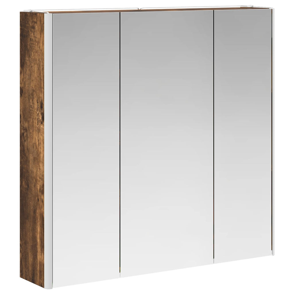 vidaXL Szafka z lustrem do łazienki Dąb wędzony 73.5 x 15.5 x 70 cm