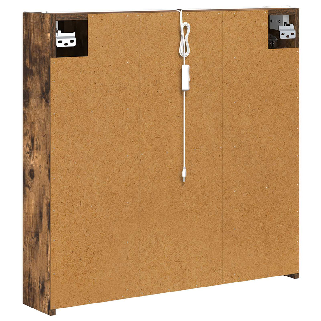 vidaXL Szafka z lustrem do łazienki Dąb wędzony 73.5 x 15.5 x 70 cm