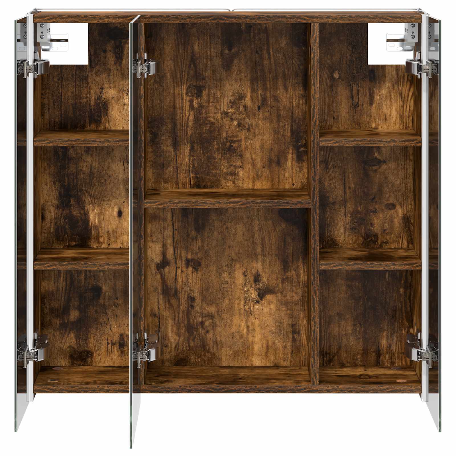 vidaXL Szafka z lustrem do łazienki Dąb wędzony 73.5 x 15.5 x 70 cm