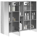 vidaXL Szafka z lustrem do łazienki Szary Sonoma 73.5 x 15.5 x 70 cm