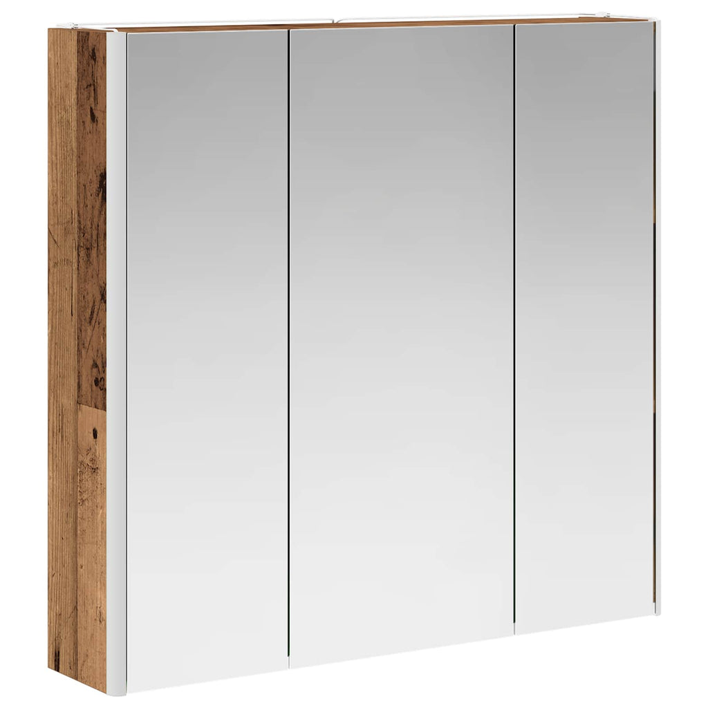 vidaXL Szafka z lustrem do łazienki Stare drewno 73.5 x 15.5 x 70 cm