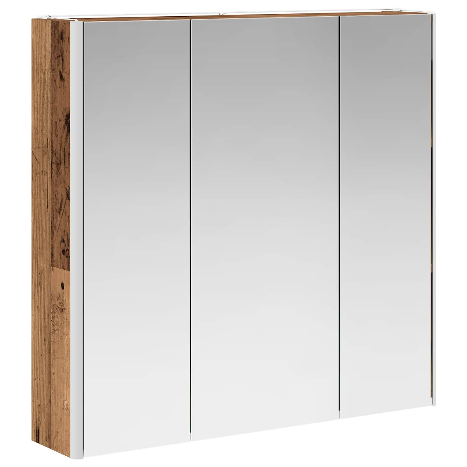 vidaXL Szafka z lustrem do łazienki Stare drewno 73.5 x 15.5 x 70 cm