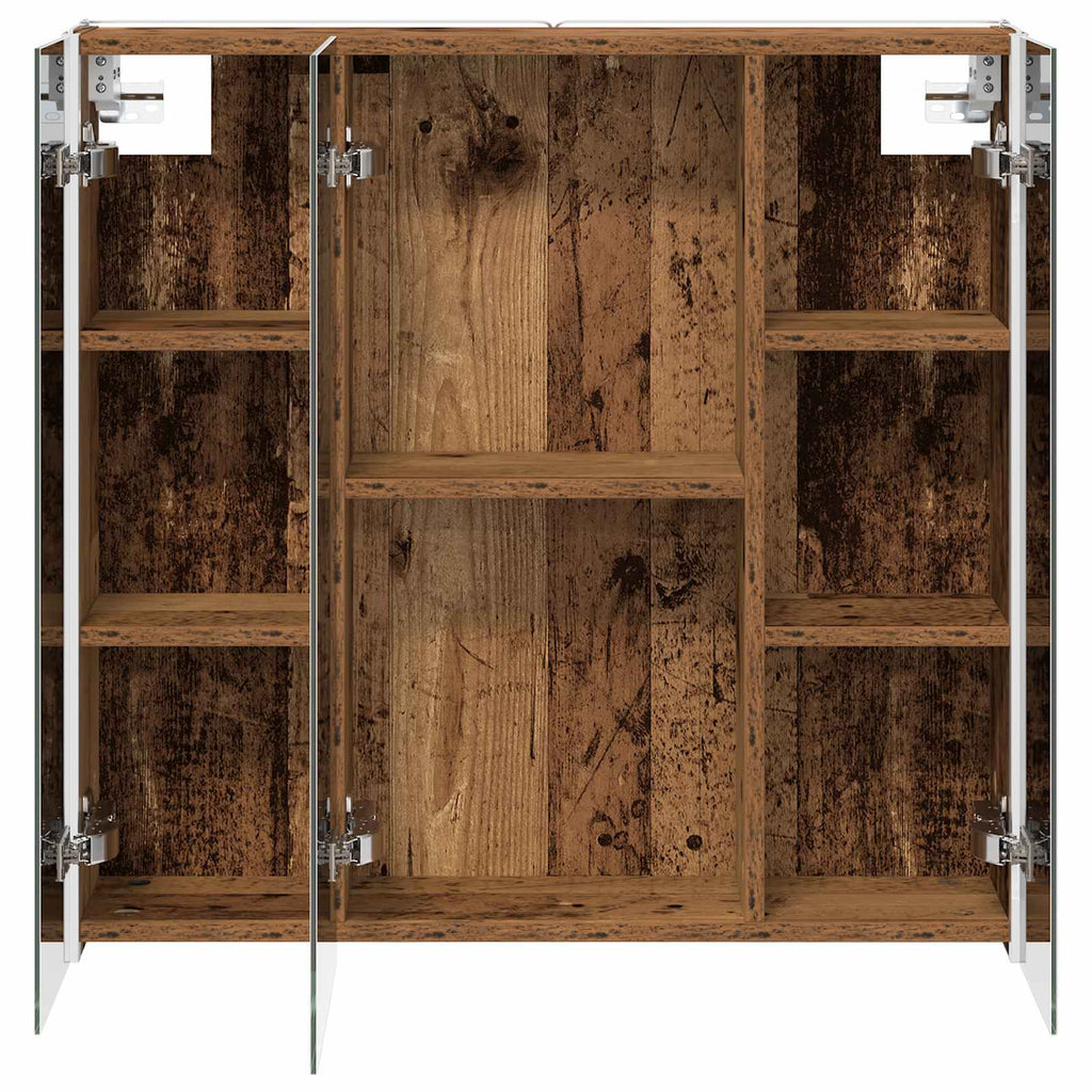 vidaXL Szafka z lustrem do łazienki Stare drewno 73.5 x 15.5 x 70 cm