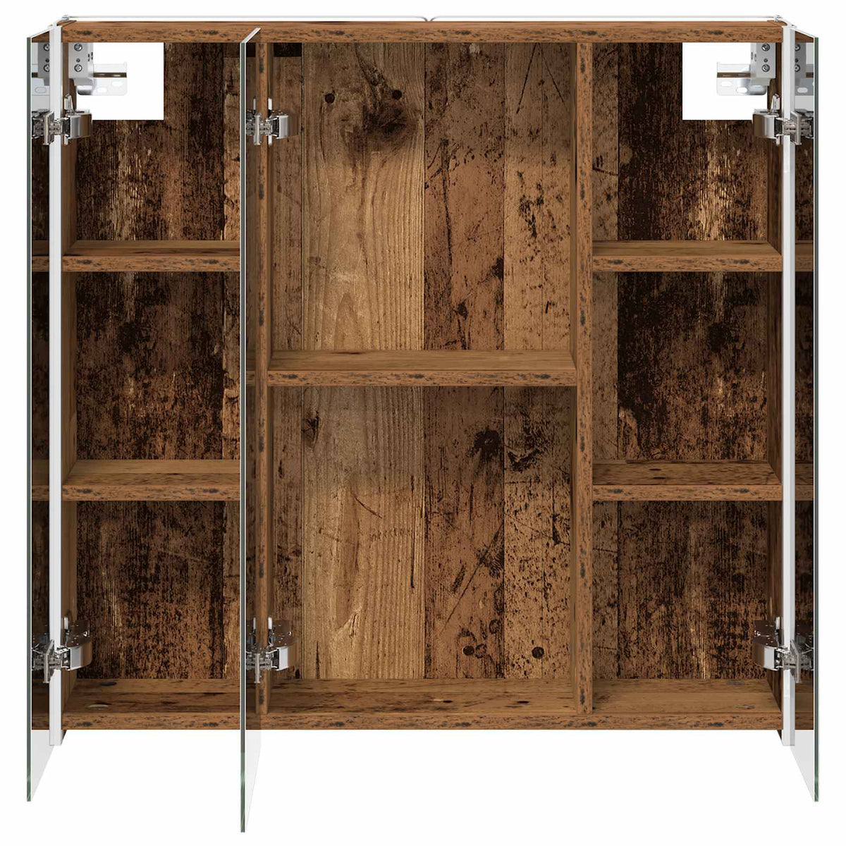 vidaXL Szafka z lustrem do łazienki Stare drewno 73.5 x 15.5 x 70 cm