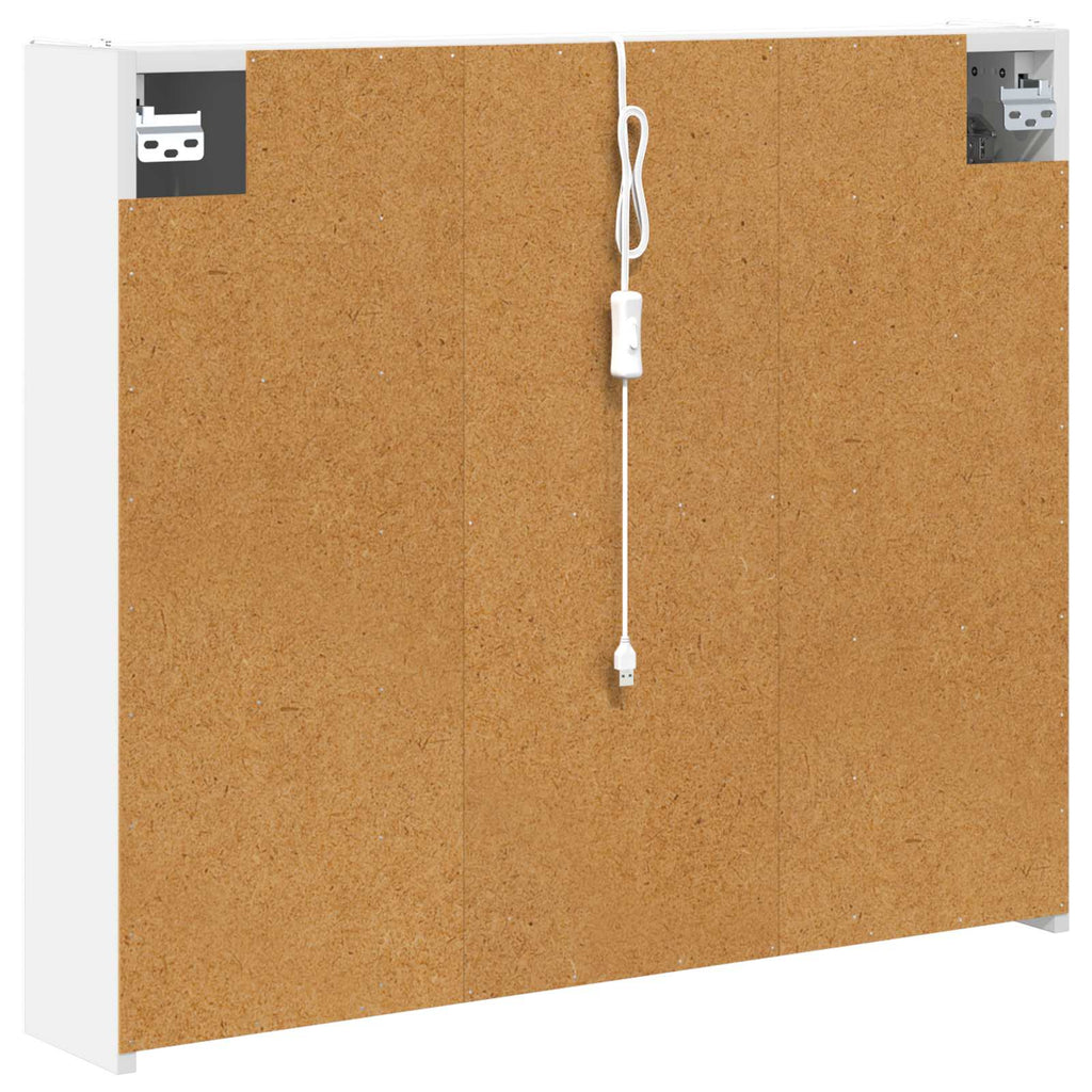 vidaXL Szafka z lustrem do łazienki Biały 83,5 x 15,5 x 70 cm