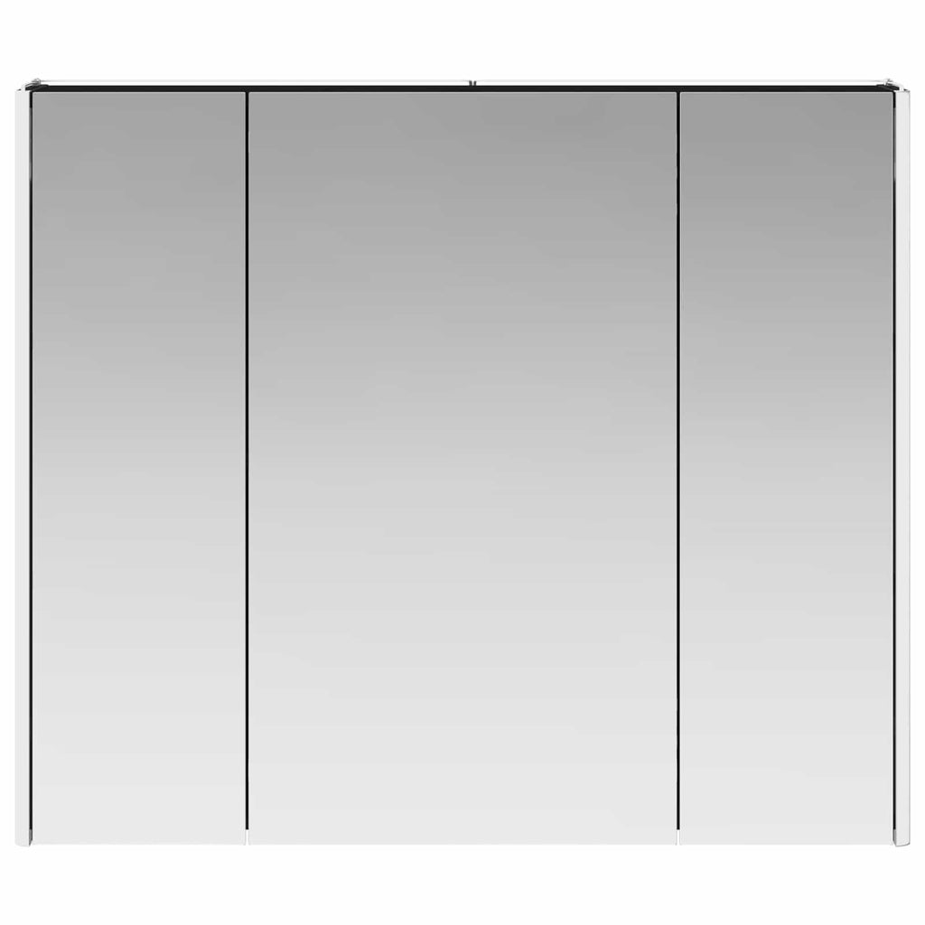 vidaXL Szafka z lustrem do łazienki Czarny Dąb 83,5 x 15,5 x 70 cm