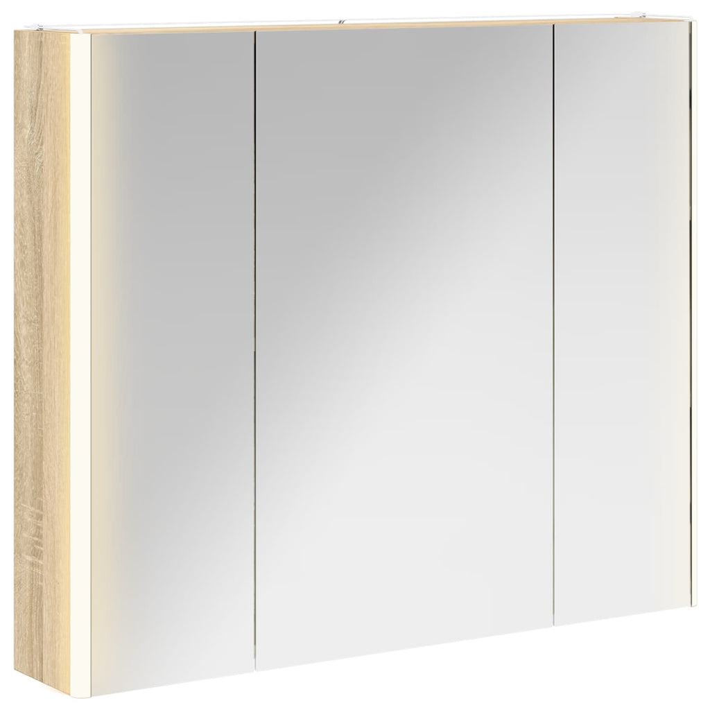 vidaXL Szafka z lustrem do łazienki Dąb Sonoma 83,5 x 15,5 x 70 cm