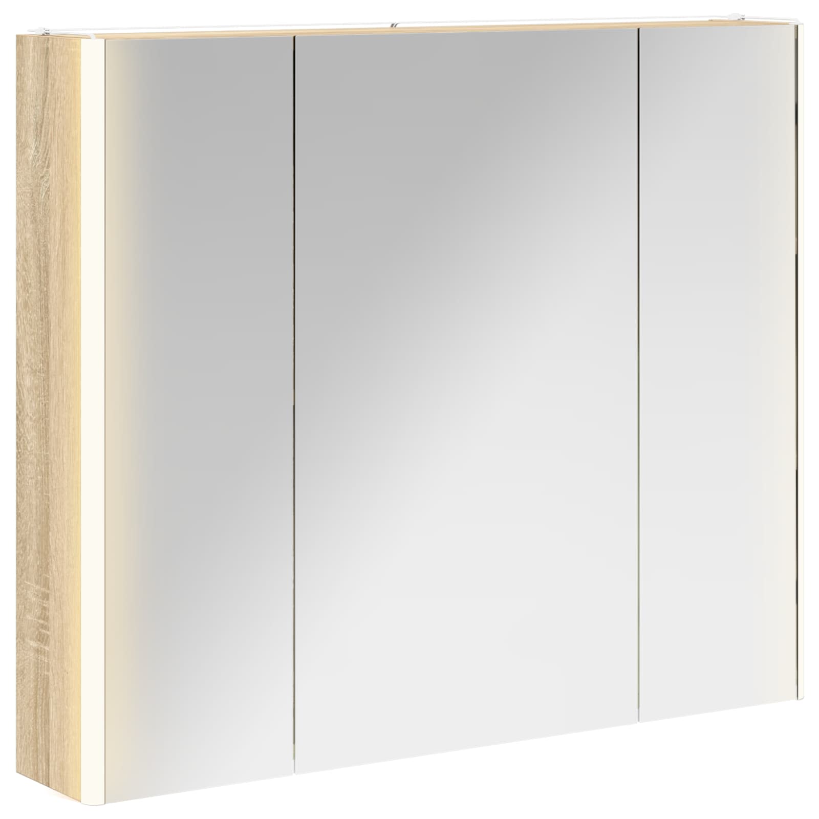 vidaXL Szafka z lustrem do łazienki Dąb Sonoma 83,5 x 15,5 x 70 cm