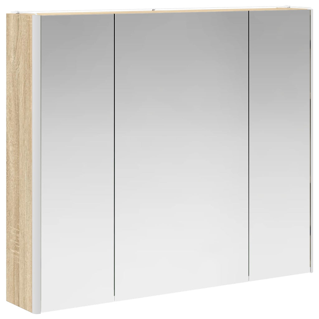 vidaXL Szafka z lustrem do łazienki Dąb Sonoma 83,5 x 15,5 x 70 cm