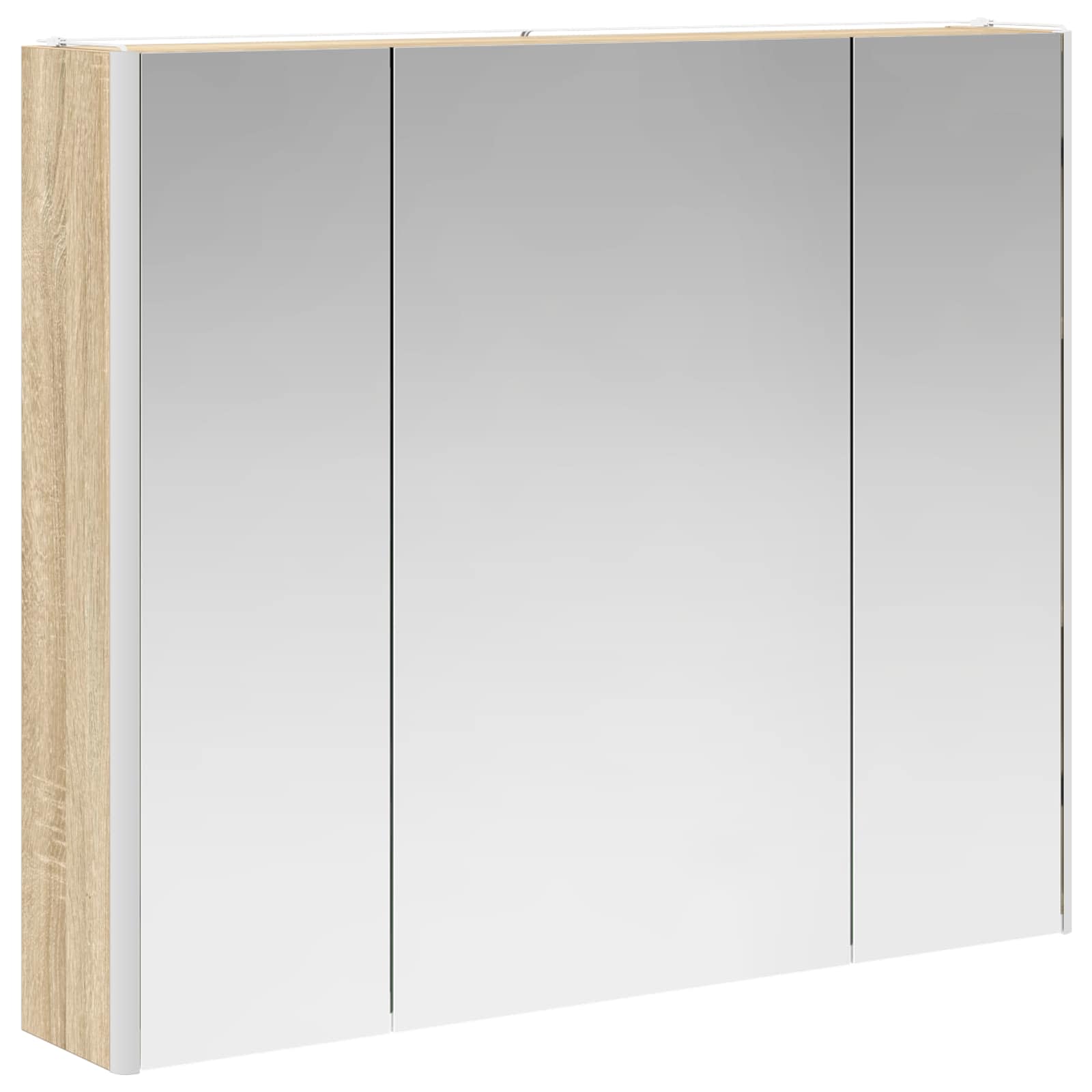 vidaXL Szafka z lustrem do łazienki Dąb Sonoma 83,5 x 15,5 x 70 cm