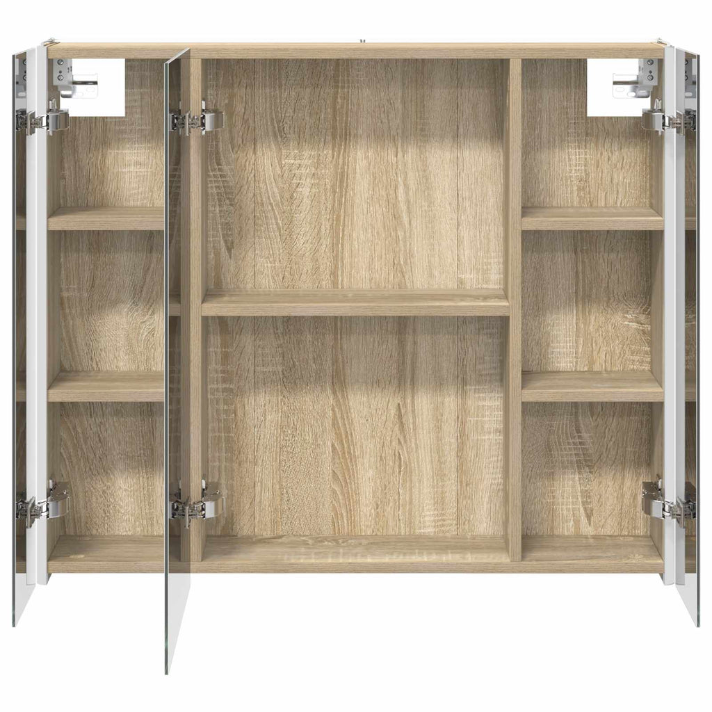 vidaXL Szafka z lustrem do łazienki Dąb Sonoma 83,5 x 15,5 x 70 cm