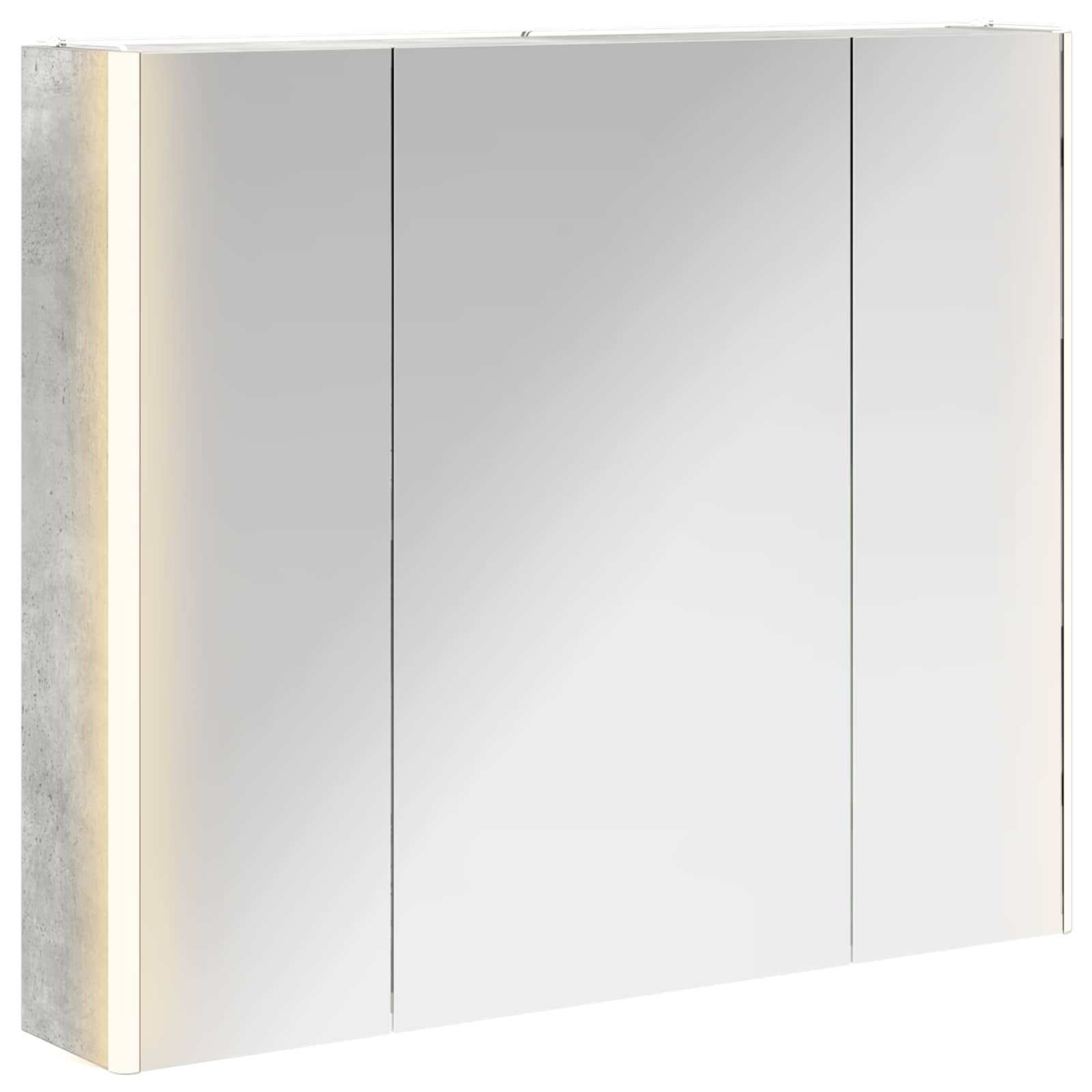 vidaXL Szafka z lustrem do łazienki Betonowy szary 83,5 x 15,5 x 70 cm