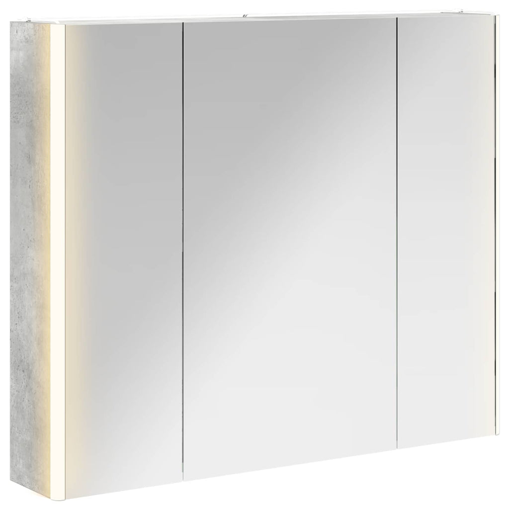 vidaXL Szafka z lustrem do łazienki Betonowy szary 83,5 x 15,5 x 70 cm